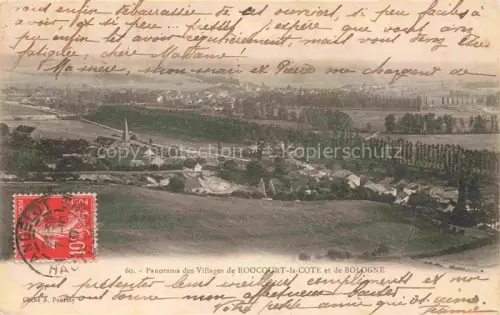 AK / Ansichtskarte Roocourt-la-Cote Bologne Chaumont 52 Haute-Marne Panorama Weiler Felder Baeume Kirchturm Hauser Huegel