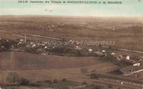 AK / Ansichtskarte Roocourt-la-Cote Bologne Chaumont 52 Haute-Marne Panorama Weiler Felder Kirchturm Hauser Eisenbahn Baeume