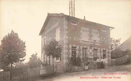 AK / Ansichtskarte Montigny-le-Roi LANGRES 52 Haute-Marne Hotel-des-Postes Postamt Passanten Kinder Zaun Baeume