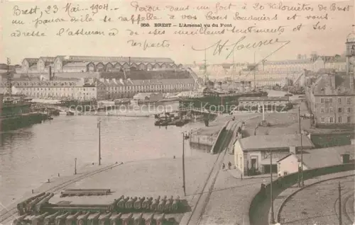 AK / Ansichtskarte BREST 29 Finistere Arsenal Pont Hafen Werft Schiffe Kai Panorama