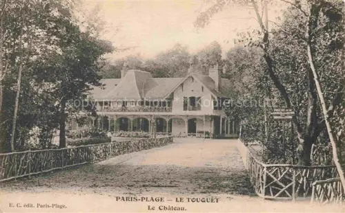 AK / Ansichtskarte LE TOUQUET-PARIS-PLAGE Le Montreuil 62 Pas-de-Calais Le-Château Schloss Villa Auffahrt Baeume Bambuszaun Parkanlage