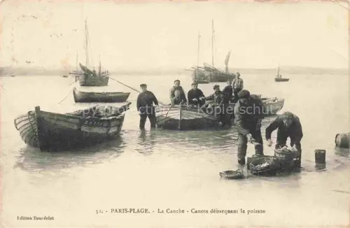 AK / Ansichtskarte PARIS-PLAGE 62 Pas-de-Calais La-Canche Fischerboote Matrosen Fischfang Kueste Segelboote