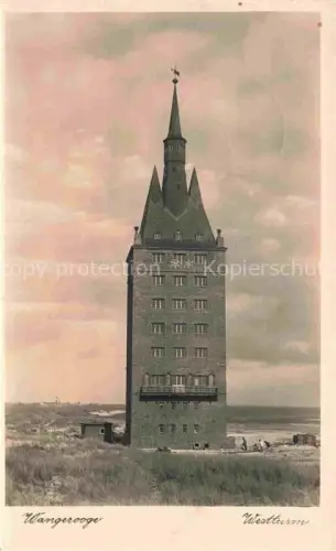 AK / Ansichtskarte WANGEROOGE Wangeroog Nordseebad Westturm Turm Strand Duenen Nordsee Nordseebad