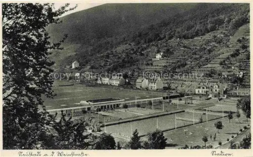 AK / Ansichtskarte Neustadt Weinstrasse Haardt Stadion Freibad Weinberge Terrassen Schwimmbecken Hanglagen