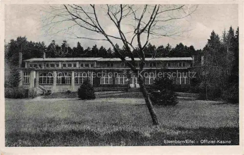 AK / Ansichtskarte Elsenborn Buetgenbach Liege Belgie Offizier-Kasino Truppenuebungsplatz Eifel Feldpost Kasino Wald