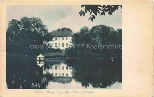 AK / Ansichtskarte Bad Oldesloe Schleswig-Holstein Schloss-Fresenburg See Spiegelung Bootshaus Baeume Gutshaus