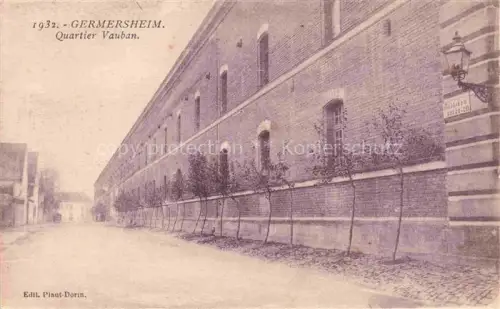 AK / Ansichtskarte Germersheim Rheinland-Pfalz Quartier-Vauban Kaserne Backsteingebaeude Strasse Militaerviertel