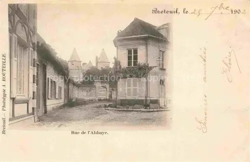 AK / Ansichtskarte Breteuil-sur-Noye CLERMONT 60 Oise Rue-de-l Abbaye Schloss Tuerme Gasse Haeuser
