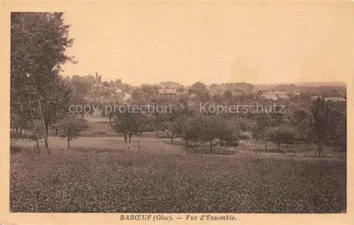 AK / Ansichtskarte Baboeuf COMPIEGNE 60 Oise Dorfpanorama Kirchturm Obstbaeume Felder Leiter