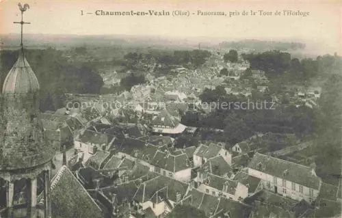AK / Ansichtskarte Chaumont-en-Vexin BEAUVAIS 60 Oise Tour-de-l Horloge Daecher Altstadt Kirchturm Wetterhahn Huegel Felder