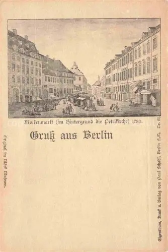 AK / Ansichtskarte BERLIN  CITY Molkenmarkt Petrikirche Marktszene Historisch Gebaeude Stadtszene