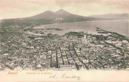 AK / Ansichtskarte NAPOLI Neapel Naples IT Panorama-da-S-Martino Vesuv Hafen Stadtpanorama Bucht Schiffe