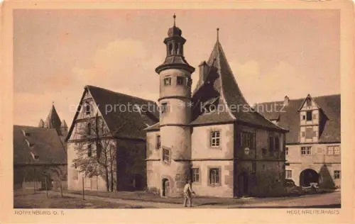 AK / Ansichtskarte ROTHENBURG   TAUBER Bayern Hegenreiterhaus Turm Fachwerk Torbogen Platz