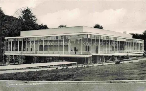 AK / Ansichtskarte BAD ORB Hessen Konzerthalle Glasfassade Modernismus Wiese Baeume Flachdach