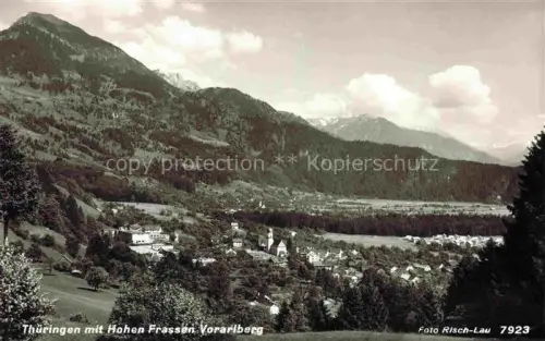 AK / Ansichtskarte Thueringen im Wolgau Vorarlberg AT Hohe-Frassen Bergpanorama Ortschaft Alpen Wald Wiesen Kirchturm Tal