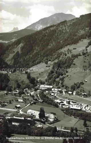 AK / Ansichtskarte Mandling Ramsau Dachstein LIEZEN Steiermark AT Roetelstein Ennstal Sommerfrische Bergpanorama Ortschaft Wald Wiesen Alpen