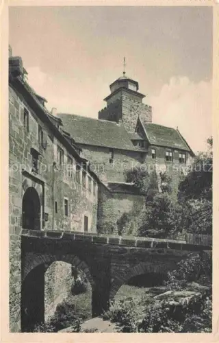AK / Ansichtskarte Breuberg Odenwald Hessen Burg-Breuberg Odenwald Burgtor Bruecke Turm Steinbau Baeume
