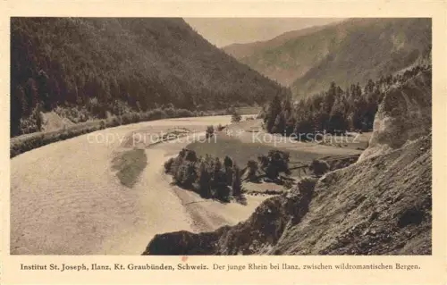 AK / Ansichtskarte Ilanz Jlanz Glion GR Rhein Flusstal Berge Wald Wiesen Institut-St-Joseph