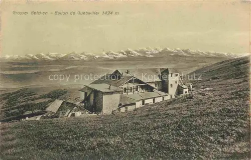 AK / Ansichtskarte Grosser Belchen 1424m Grand-Ballon Guebwiller 68 Haut-Rhin Grand-Ballon Grosser-Belchen Bergstation Gipfel Alpenblick Vogesenberge 1424m