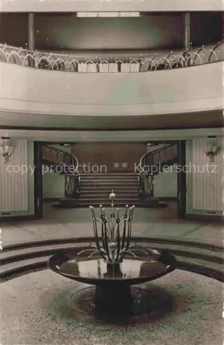 AK / Ansichtskarte BAD ELSTER Vogtland Sachsen Marienquelle FDGB-Volksheilbad Foyer Springbrunnen Doppeltreppe Balustrade Innenraum Art-Déco