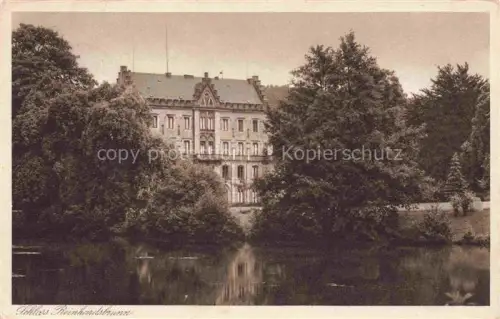 AK / Ansichtskarte Reinhardsbrunn Tabarz Friedrichroda Thueringen Schloss-Reinhardsbrunn Teich Park Baeume Spiegelung Historismus