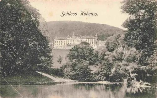 AK / Ansichtskarte Kobenzl Cobenzl (Gut) WIEN AT Schloss-Kobenzl Teich Wald Huegel Parkanlage Korrespondenz-Karte