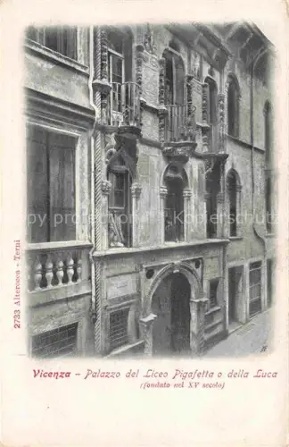 AK / Ansichtskarte Vicenza Veneto IT Palazzo-del-Liceo-Pigafetta Palazzo-della-Luca Renaissance-Fassade Balkon Arkade