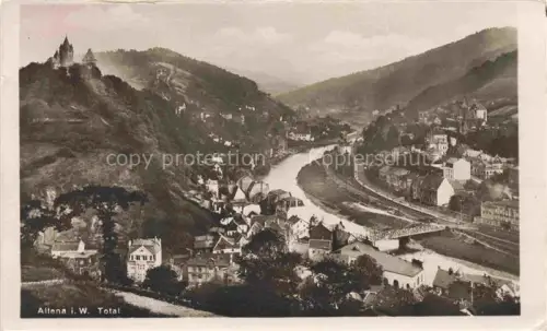 AK / Ansichtskarte Evingsen ALTENA NRW Burg-Altena Fluss Tal Stadtpanorama Bruecke Huegel Lenne