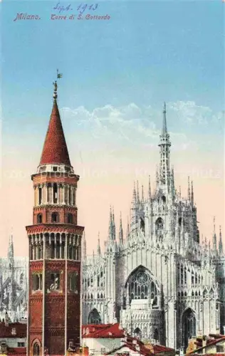 AK / Ansichtskarte MILANO Mailand IT Torre-di-S.-Gottardo Duomo Kathedrale Dom Turm Gotik