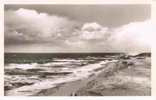 AK / Ansichtskarte SYLT Insel Schleswig-Holstein Rotes-Kliff Nordsee Strand Wellen Kueste Duenen Steilhang Wolken