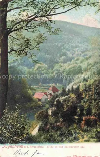 AK / Ansichtskarte Jugenheim Seeheim-Jugenheim Darmstadt Hessen Bergstrasse Balkhaeuser-Tal Tal Wald Berge Gehoeft Weg