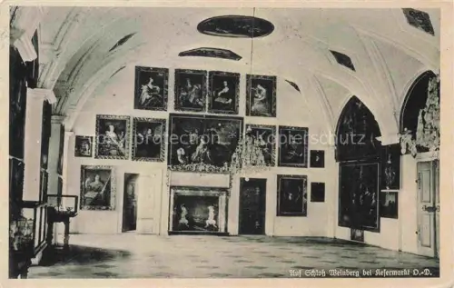 AK / Ansichtskarte Weinberg (Schloss) Kefermarkt Oberoesterreich AT Schloss-Weinberg Schlosssaal Gemaeldegalerie Kronleuchter Gemaelde Barock