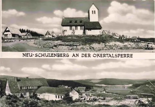 AK / Ansichtskarte Neu-Schulenberg Harz GOSLAR Niedersachsen Kirche Okertalsperre Talsperre Dorf Harz Stausee