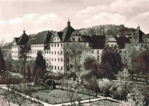 AK / Ansichtskarte Salem Baden Schloss Garten Baeume Barockbau Tuerme Parkanlage