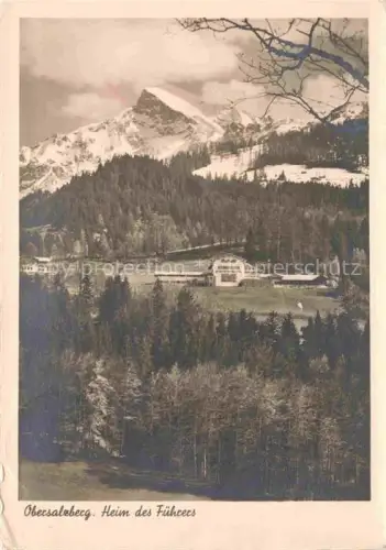 AK / Ansichtskarte Obersalzberg Berchtesgaden Bayern Heim-des-Fuehrers Berge Schnee Wald Watzmann Gebirgslandschaft Gaestehaus