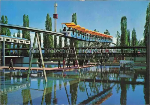 AK / Ansichtskarte LAUSANNE VD Exposition-nationale-suisse Monorail Secteur-des-transports Ausstellungsgelaende Wasserbecken Turm