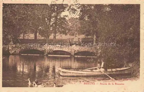 AK / Ansichtskarte BEAUNE 21 Cote-d Or Sources-de-la-Bouzaize Bruecke Ruderboot Enten Fluss Park Baeume Rue-de-l Evêché