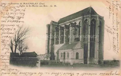 AK / Ansichtskarte Maignelay-Montigny CLERMONT 60 Oise Eglise-de-St-Martin-aux-Bois Kirche Gotisch Friedhof Baeume