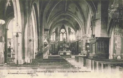 AK / Ansichtskarte Verberie SENLIS 60 Oise Eglise-Saint-Pierre Kircheninneres Altar Kirchenschiff Gewoelbe Orgel Baenke