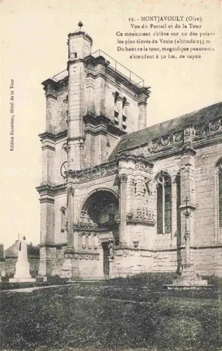 AK / Ansichtskarte Montjavoult Beauvais 60 Oise Eglise Portail Kirchturm Kirchenschiff Denkmal Vexin Rue-Notre-Dame