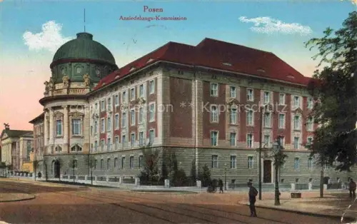 AK / Ansichtskarte POZNAN Posen PL Ansiedelungs-Kommission Kuppel Behoerde Strasse Historismus Backsteinbau