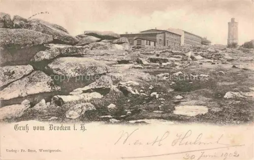 AK / Ansichtskarte BROCKEN Harz Sachsen-Anhalt Brocken Granitfelsen Brockenhaus Turm Harz Gipfel