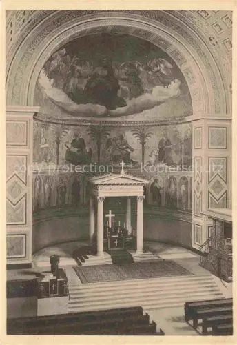 AK / Ansichtskarte POTSDAM CITY St-Nikolaikirche Innenraum Altar Apsis Fresko Schinkel Kuppel Kirchenbaenke