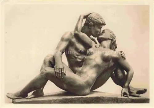 AK / Ansichtskarte GRAUEL Anton Skulpturen HDK Nr. 451 Liebende Muenchen Haus der deutschen Kunst
