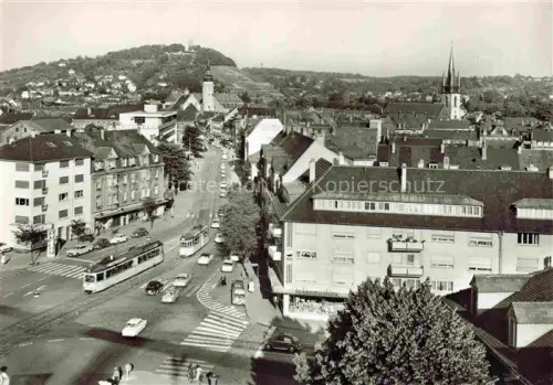 AK / Ansichtskarte STRAssENBAHN Tramway-- Karlsruhe Durlach Pfinstalstrasse Turmberg 