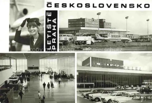 AK / Ansichtskarte Flughafen Airport Aeroporto Letiste Praha Prag ceskoslovensko 