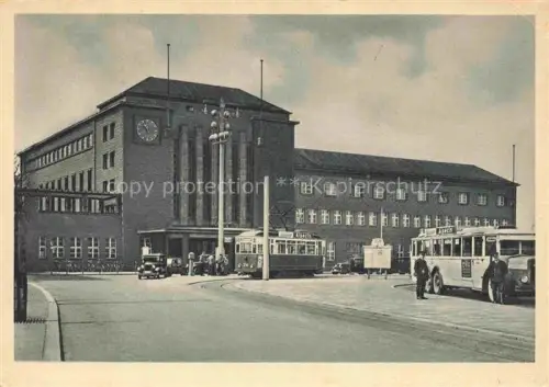 AK / Ansichtskarte STRAssENBAHN Tramway-- Zwickau Sachsen Hauptbahnhof 