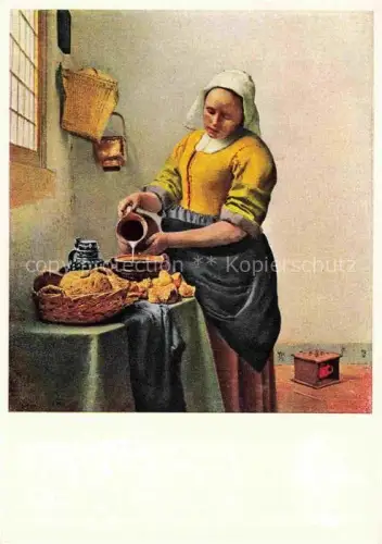 AK / Ansichtskarte VERMEER Jan de Delft (1632-1675) Kuenstlerkarte Die Kuechenmaid the kitchen Maid cusiniere Amsterdam 