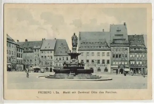 9307;Freiberg Sachsen Markt m. Denkmal