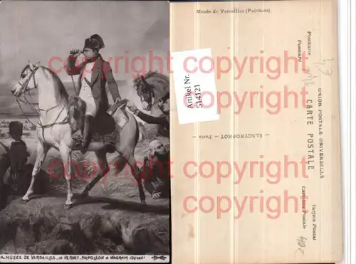 Künstler AK H. Vernet Napoleon a Wagram Fernglas Pferd